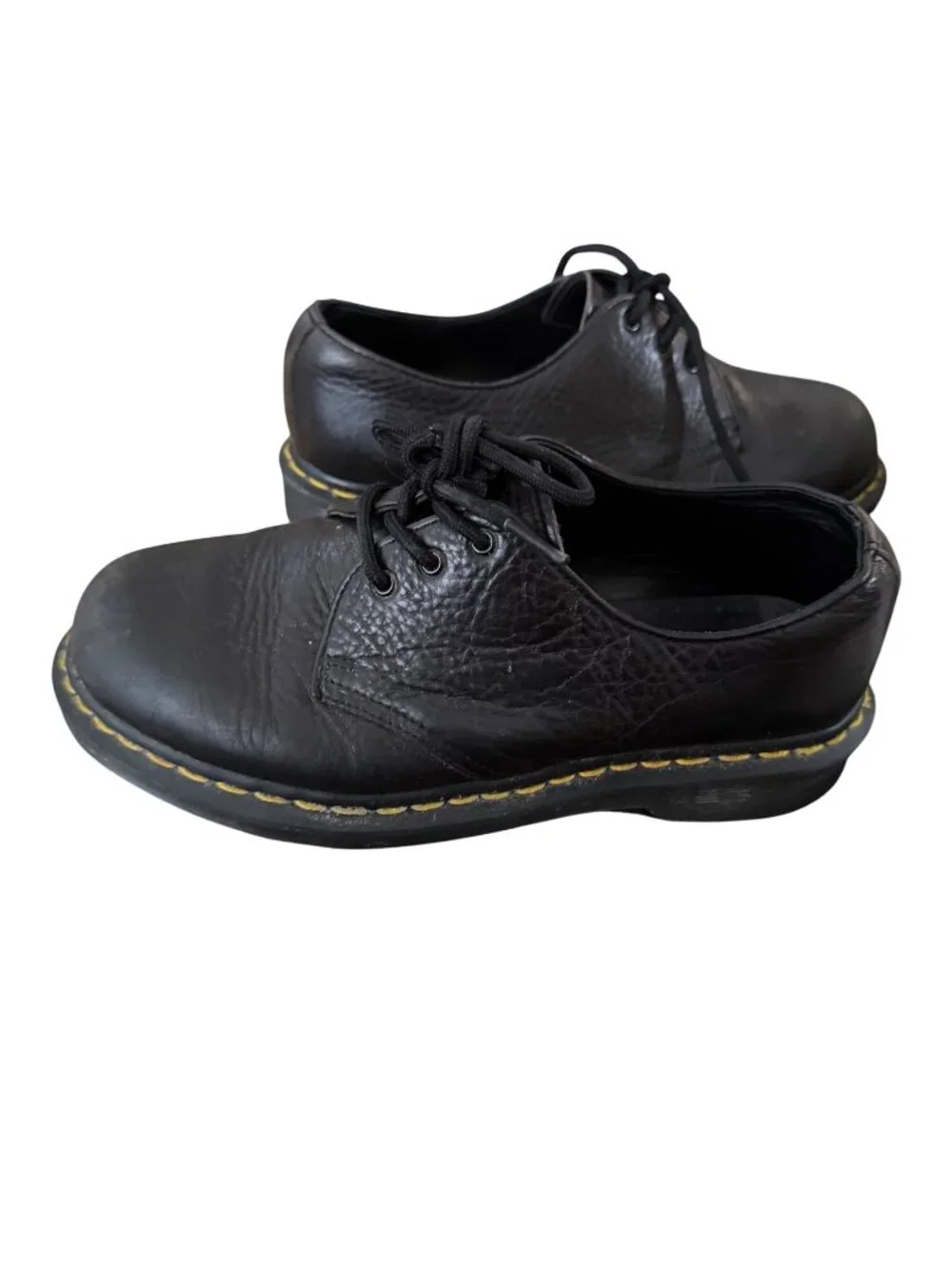 Dr. Martens Black Leather Lace-Up Oxford Shoes Made In England Size 6 - Picture 3 of 8